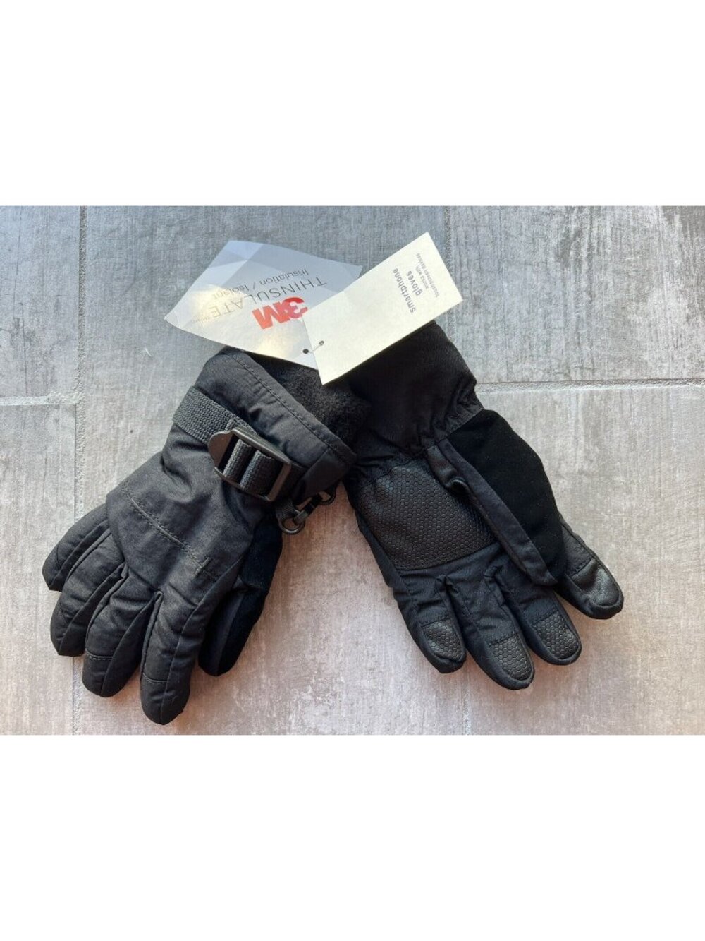 Gap Kids Boys Black Warmest Gloves Fleece Lined Winter 3M Thinsulate NEW S 6-7